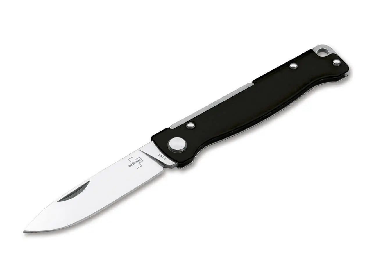 Böker Plus Atlas Black – Slipjoint Taschenmesser 12C27, Edelstahl, legal führbar Böker Plus
