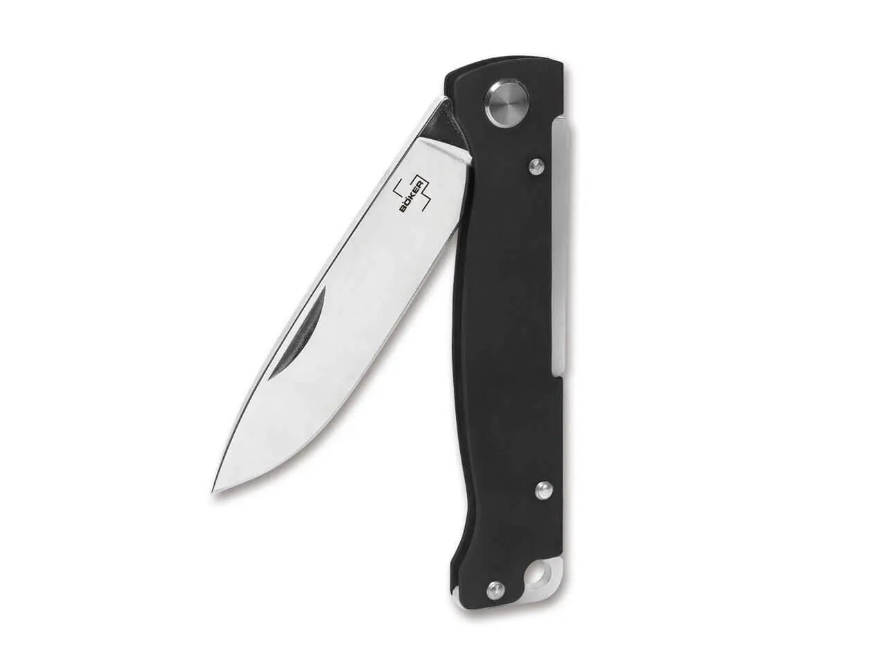 Böker Plus Atlas Black – Slipjoint Taschenmesser 12C27, Edelstahl, legal führbar Böker Plus