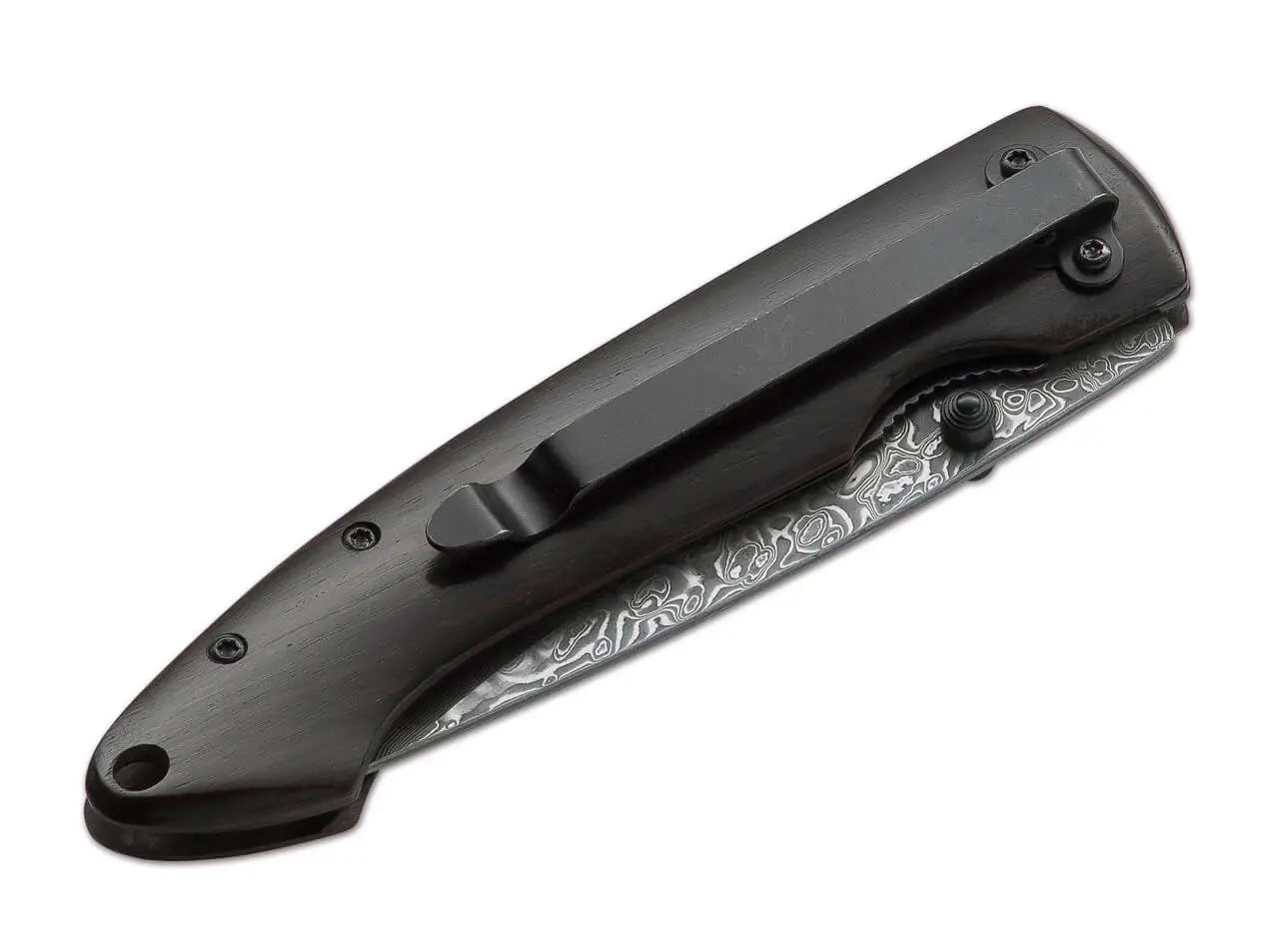 Böker Plus Damascus Gent I Taschenmesser Damaststahl Ebenholz Linerlock Messer Böker Plus