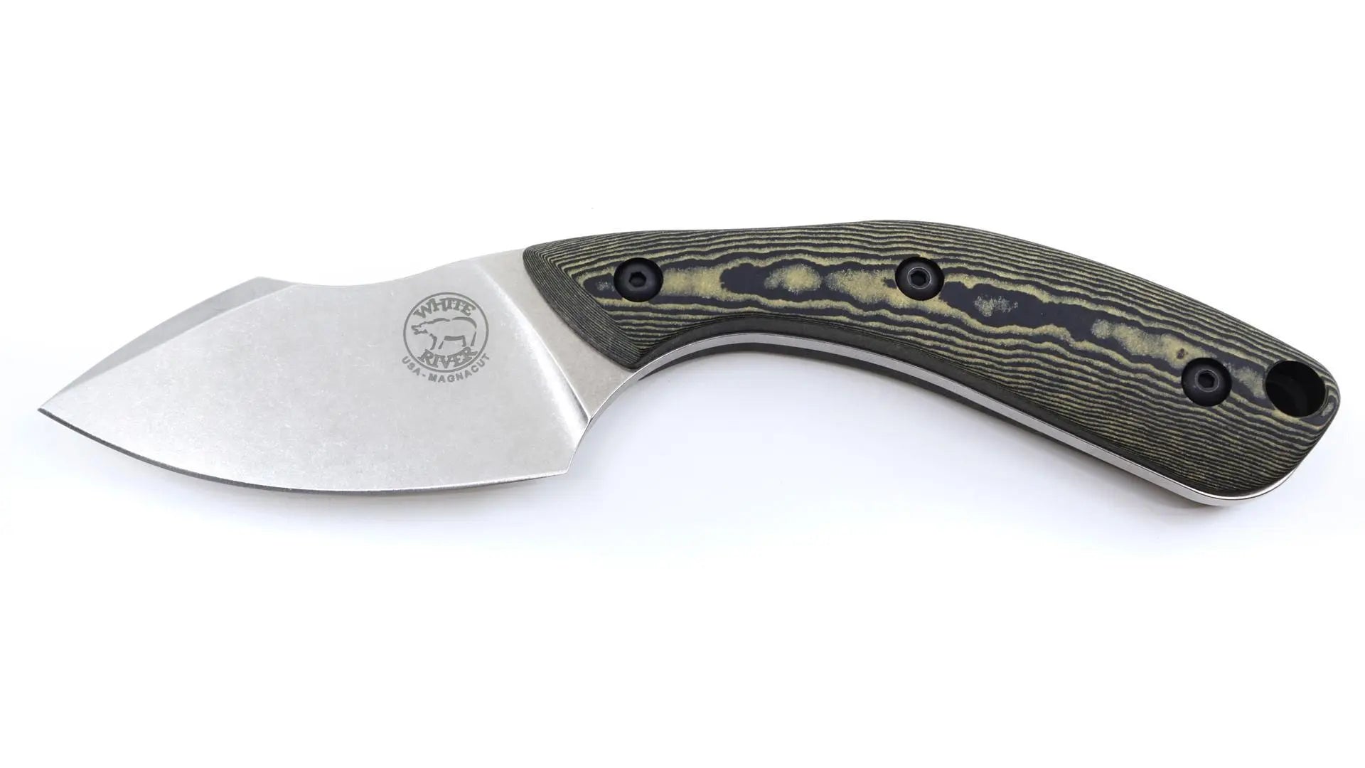 White River Apex Maple / Black Richlite – MagnaCut Fixed Blade EDC | Made in USA White River Knife & Tool