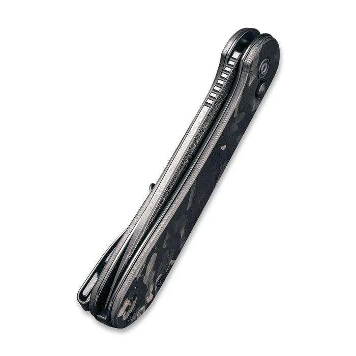 CIVIVI Button Lock Elementum Damascus CF C2103DS-3 CIVIVI