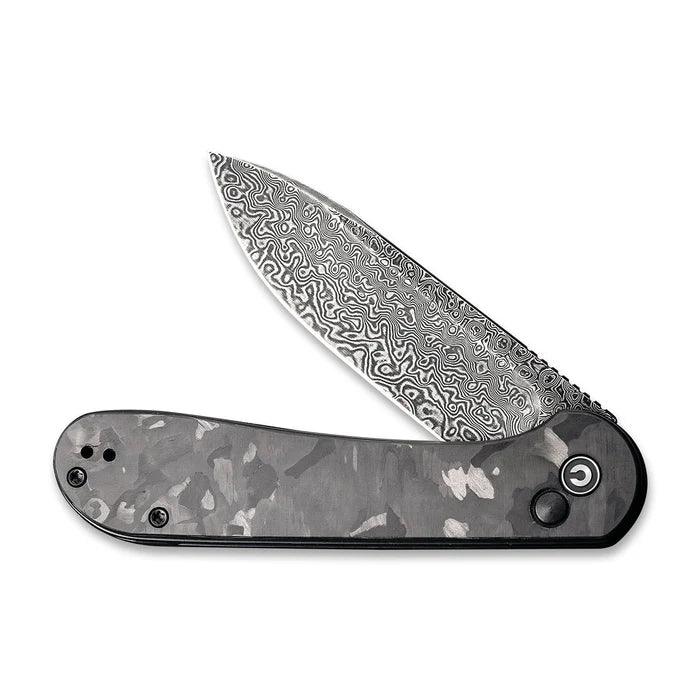 CIVIVI Button Lock Elementum Damascus CF C2103DS-3 CIVIVI