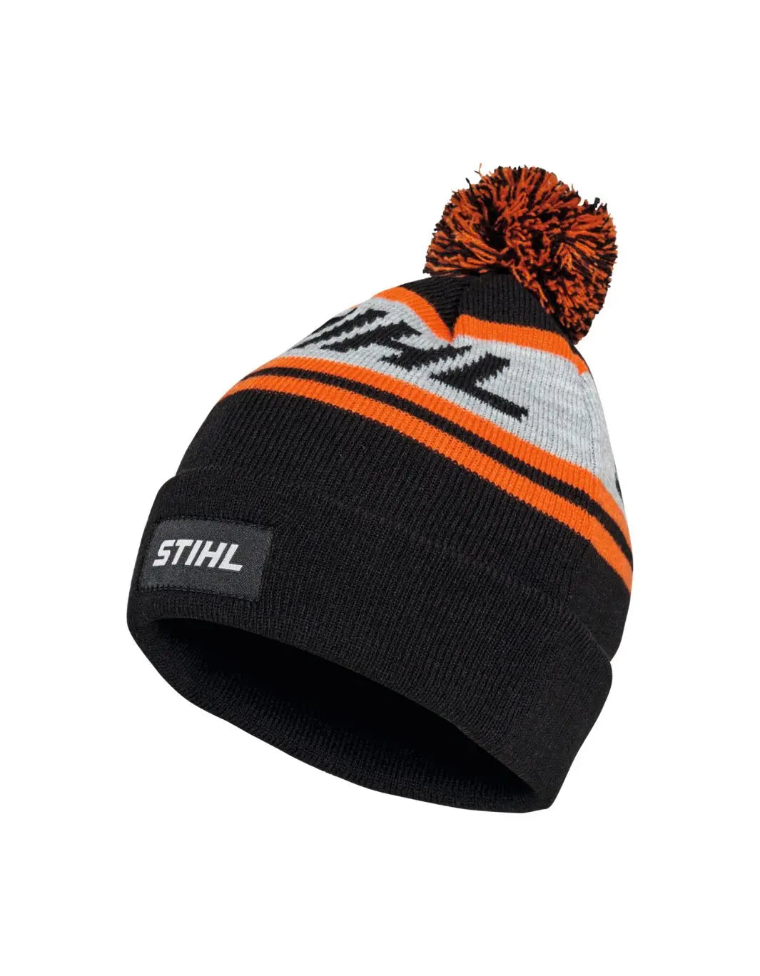 STIHL Mütze POMPON 24 Schwarz/Orange/Grau Stihl