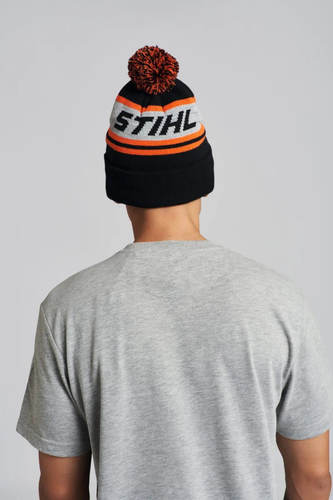 STIHL Mütze POMPON 24 Schwarz/Orange/Grau Stihl