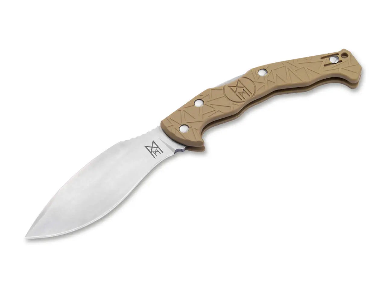 Midgards Messer EDC Kukri Ocker – Zweihand-Taschenmesser mit Backlock & 9 cm Klinge Midgards-Messer
