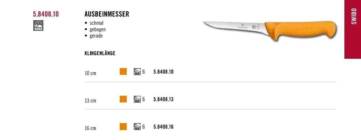 Victorinox Ausbeinmesser 16 cm Swibo 5.8408.16 Victorinox