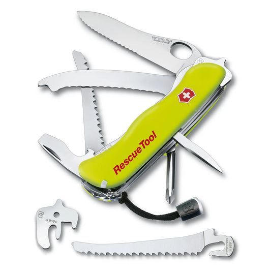 Victorinox Rescue Tool 0.8623.MWN – Hauptansicht des neongelben Rettungsmessers