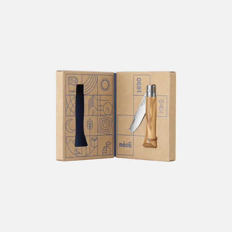 Opinel néo6 Opiflex Taschenmesser Olivenholz – 7 cm Klinge, Made in France