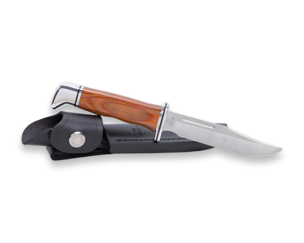 Buck Knives 117 Brahma – Jagd- und Outdoormesser mit 420HC Edelstahlklinge & Lederscheide