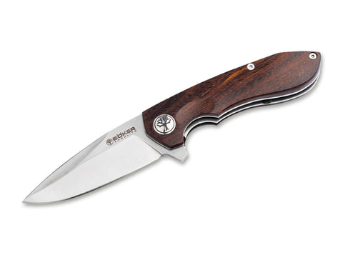 Böker Arbolito Wilki G – Taschenmesser mit 14C28N-Klinge & Guayacan-Ebenholz-Griff, 19,5 cm, Linerlock, Handarbeit aus Argentinien