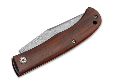 Böker Plus Slack Damast Taschenmesser Cocobolo Holz 110 Lagen Slipjoint