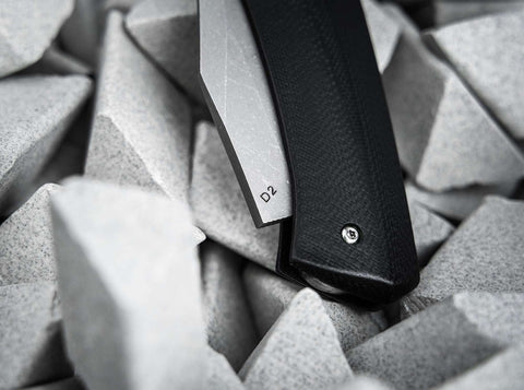 Böker Plus SamoSaur D2 G10 Slipjoint Messer Durand Lurquin Stonewash Clippoint