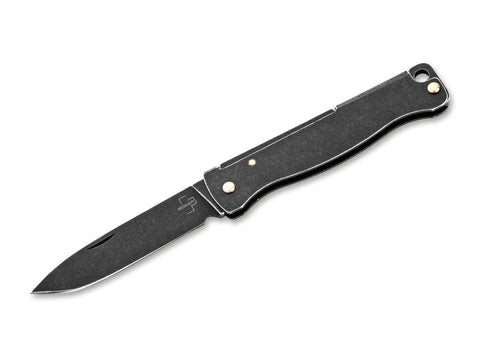 Böker Plus Atlas Mini Dark – Schlüsselbundmesser mit Black-Stonewash-Finish