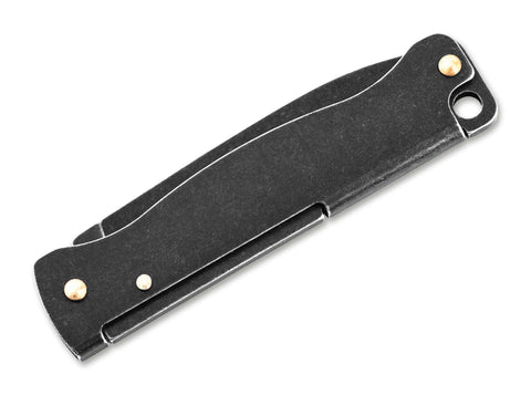 Böker Plus Atlas Mini Dark – Schlüsselbundmesser mit Black-Stonewash-Finish