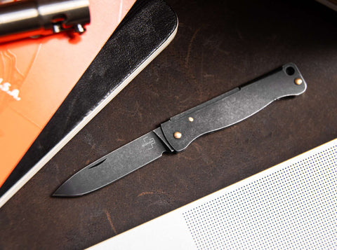 Böker Plus Atlas Mini Dark – Schlüsselbundmesser mit Black-Stonewash-Finish