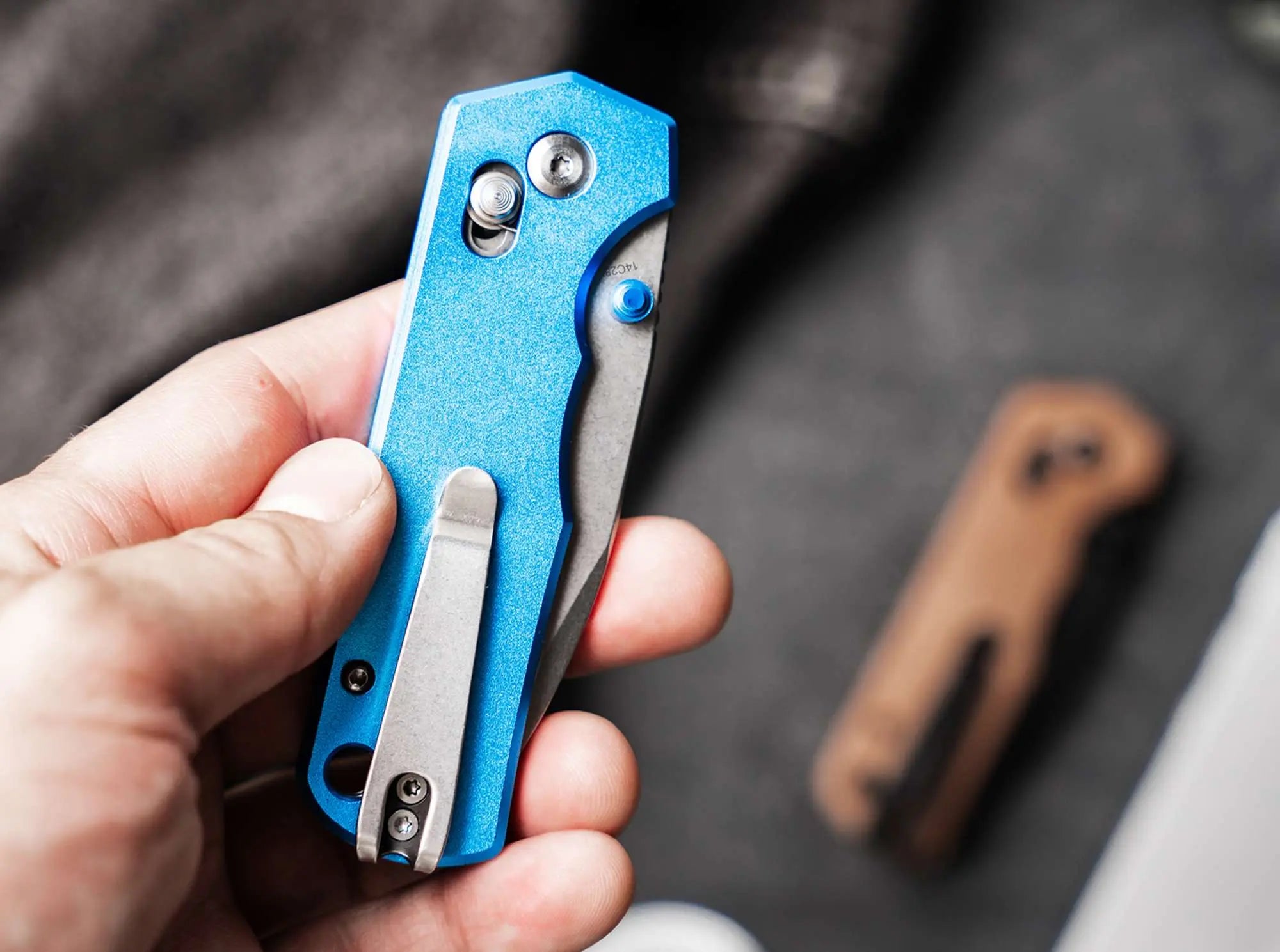 Böker Plus Rockstub Blue 14C28N Crossbar Lock Aluminium Taschenmesser Böker Plus