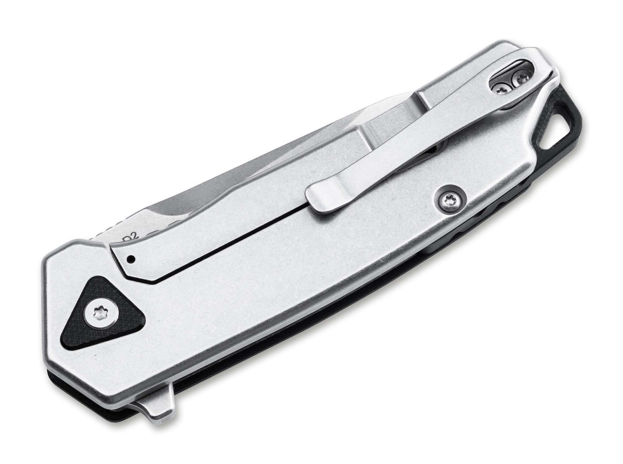 Böker Plus Gemtek Black G10 – EDC Taschenmesser mit D2-Klinge, Framelock & Deep-Carry Clip