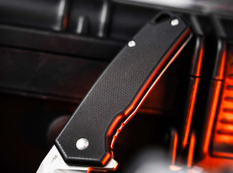 Böker Plus Gemtek Black G10 – EDC Taschenmesser mit D2-Klinge, Framelock & Deep-Carry Clip