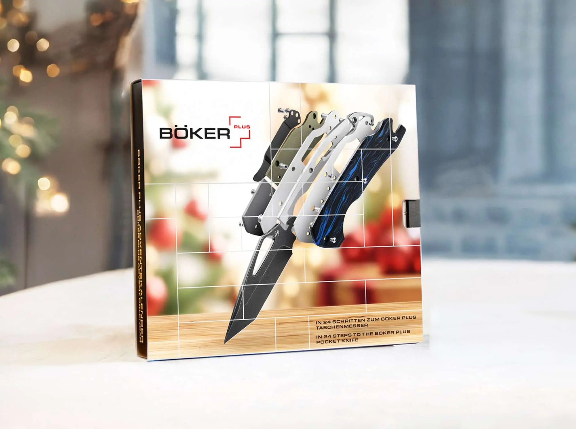Böker Plus Adventskalender 2026 DTK – Verpackung des Messerbausatzes