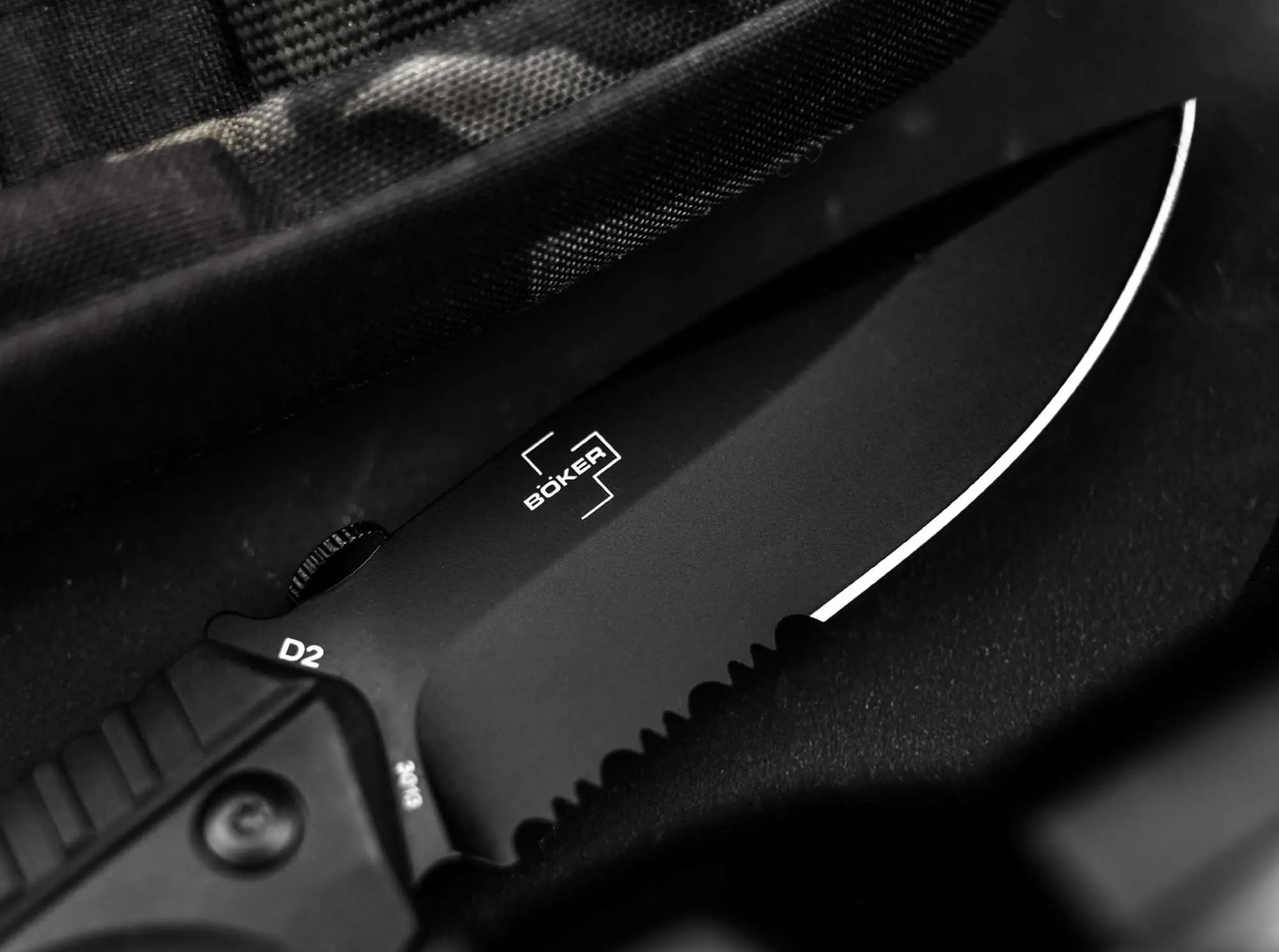 Heckler & Koch SFP Tactical Folder All Black D2 Linerlock Taschenmesser Heckler & Koch