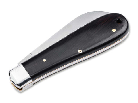 History Knife & Tool Anchor Knife – Traditionelles Ankermesser, Ebenholzgriff mit Messinganker, Klinge 1.4116 Stahl