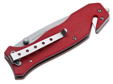 Böker Magnum Rettungsmesser Glasbrecher Gurtschneider Hosenclip rostfrei  scharf