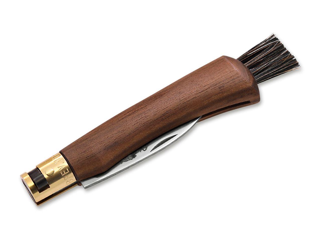 Antonini Old Bear Pilzmesser mit Bürste Mushroom American Walnut