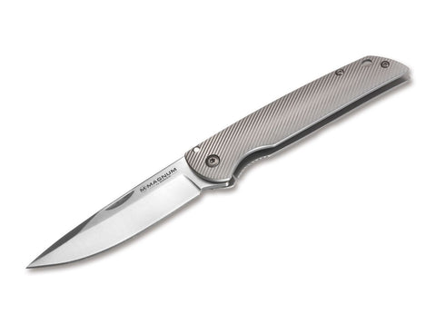 Böker Magnum Eternal Classic Taschenmesser 440A Stahl, Edelstahlgriff, Framelock, 20,5cm