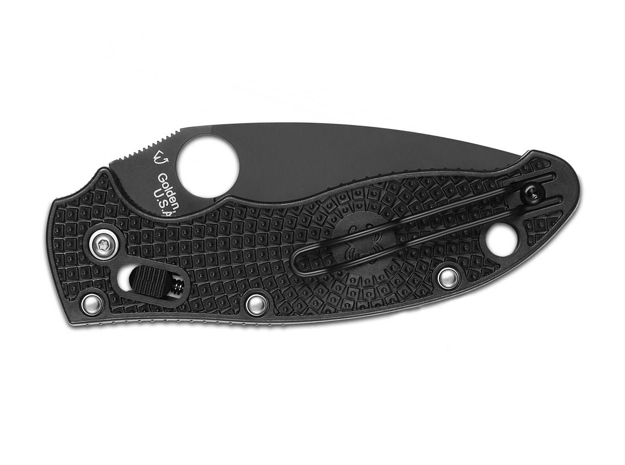 Spyderco Manix 2 Lightweight All Black – Ultraleichtes Taschenmesser mit Ball Bearing Lock