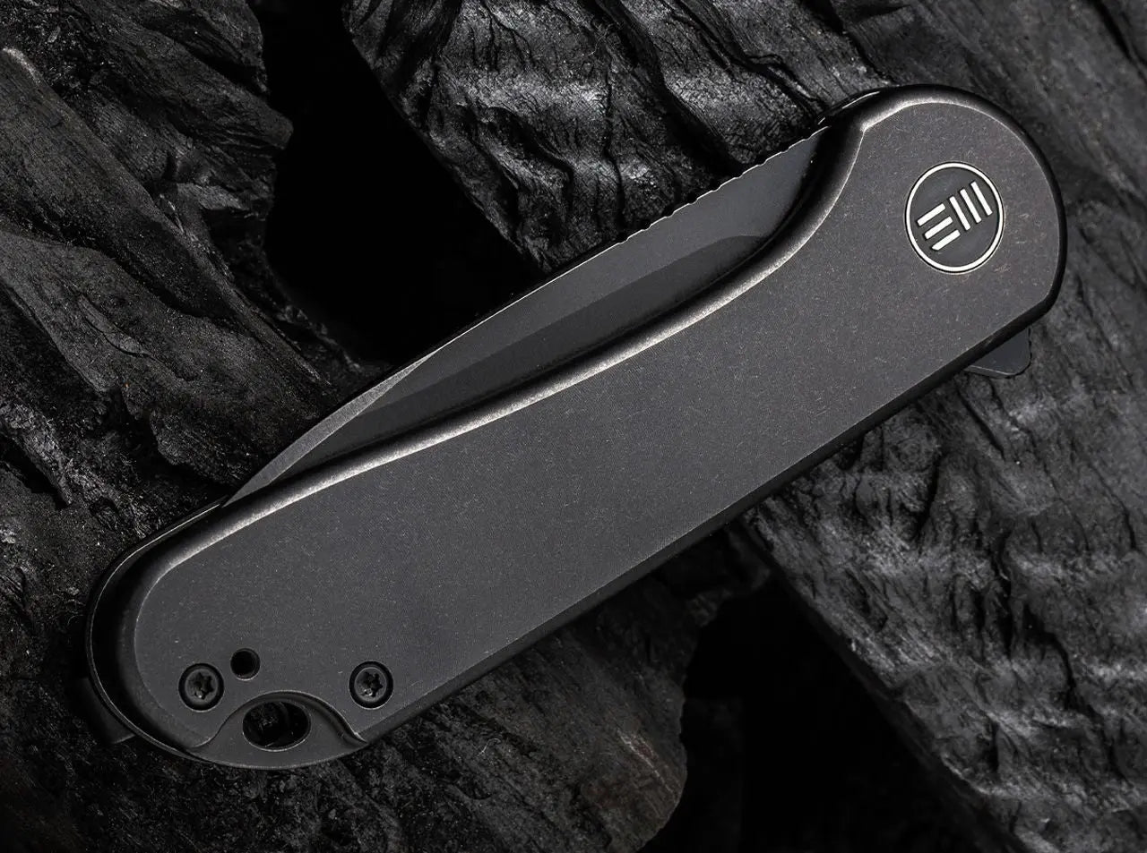 WE Knife Elementum Titanium Black – CPM-20CV Einhandmesser