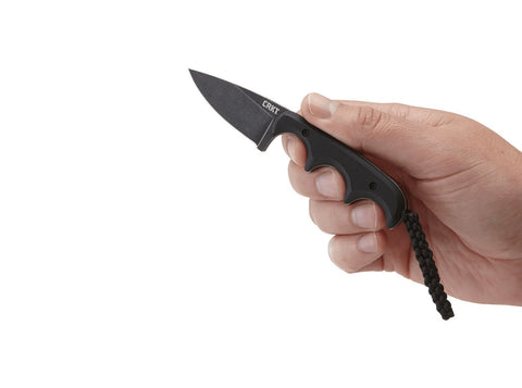 CRKT Minimalist Drop Point Neck Knife 5Cr15MoV G10 Alan Folts Messer 2384K