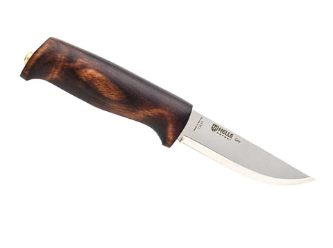 Helle Gro feststehendes Messer – Skandinavisches Outdoor Messer mit 12C27 Stahl & Birkenholzgriff HELLE
