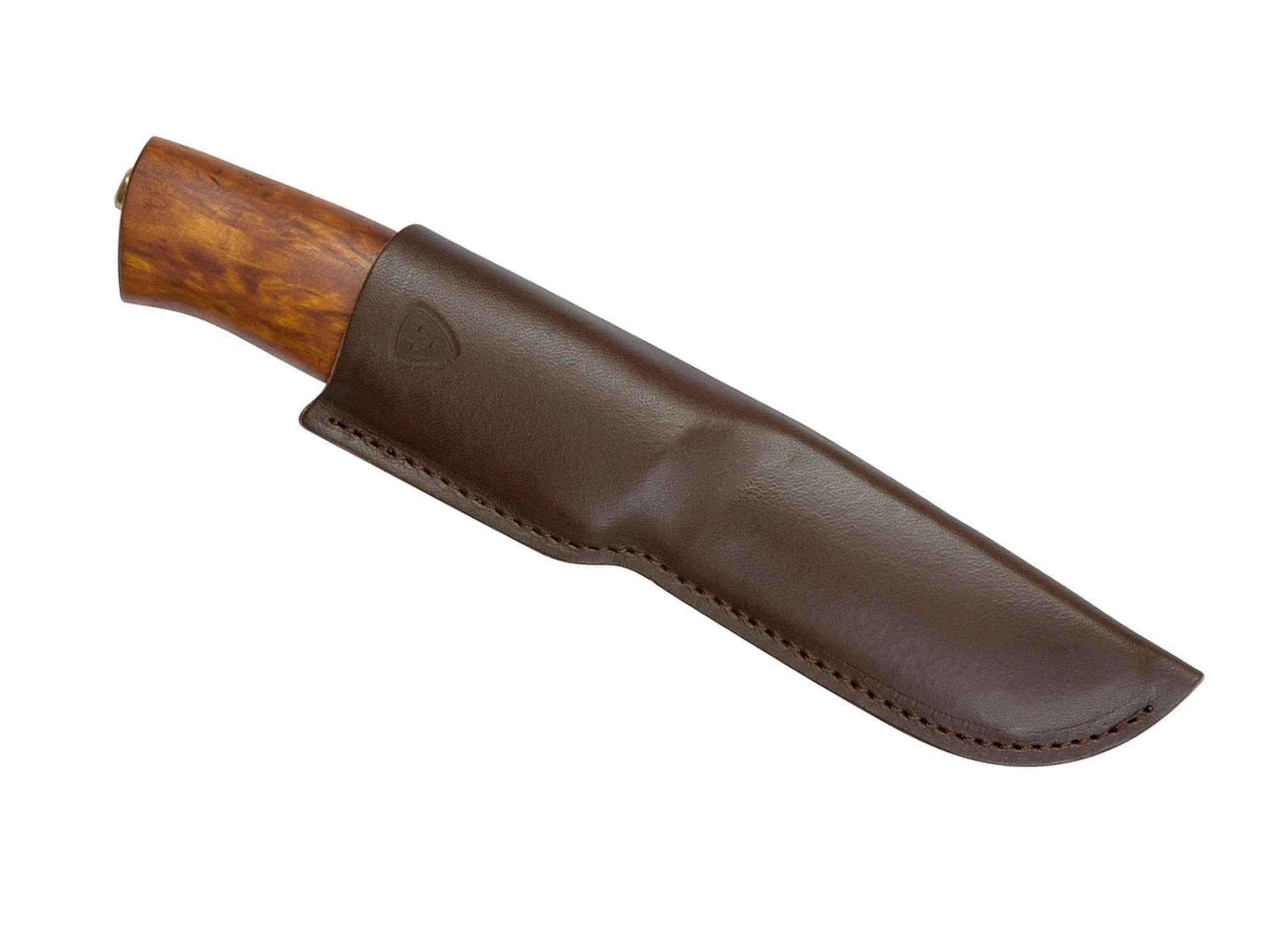 Helle Alden  12C27  Maserbirke Scandi Jagdmesser Lederscheide