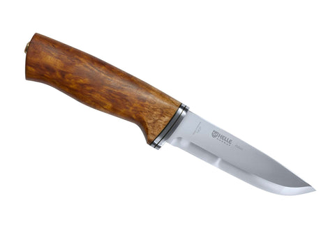 Helle Alden  12C27  Maserbirke Scandi Jagdmesser Lederscheide