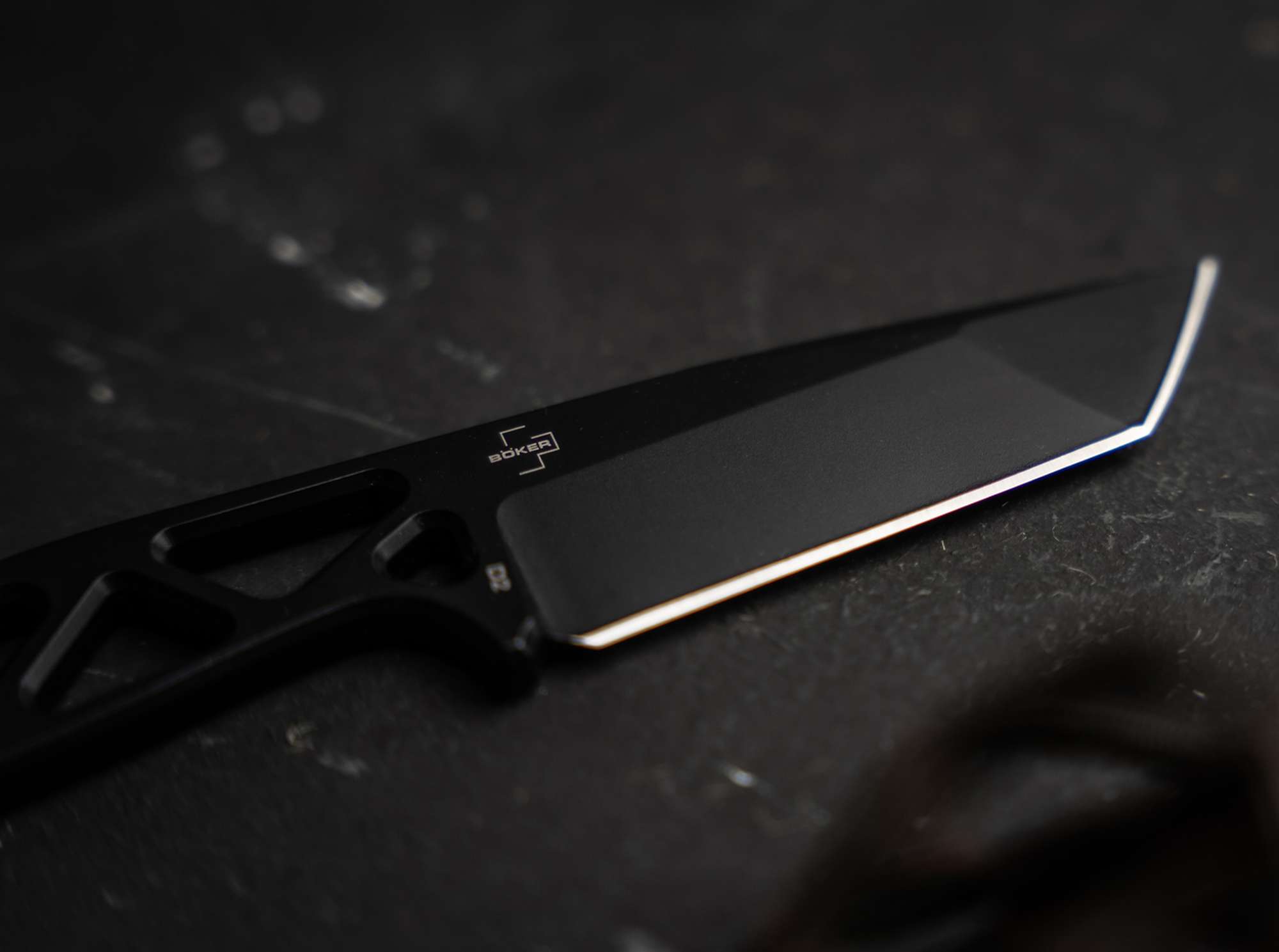 Heckler & Koch FX01 – Feststehendes Ganzstahlmesser D2, Tanto-Klinge & Kydexscheide