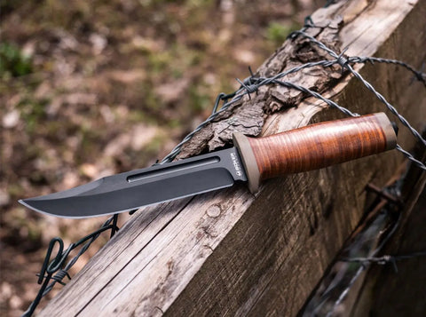Böker Magnum Ranger Field Bowie Messer 440A Bowie Jagdmesser Outdoor Lederscheide Böker Magnum