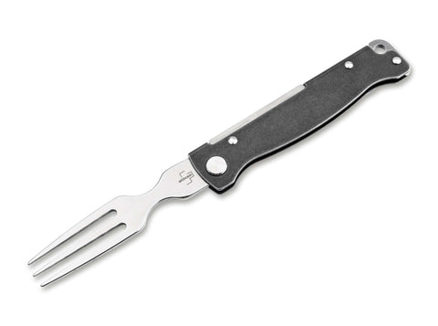 Böker Plus Atlas Gabel – Klappbares Campingbesteck aus Edelstahl mit Slipjoint & Clip Böker Plus