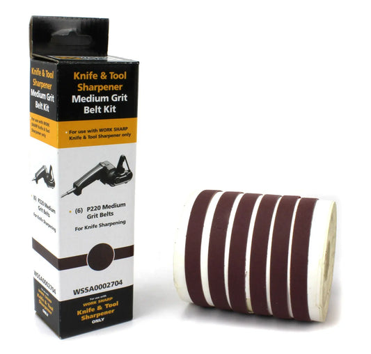 Work Sharp WSKTS Belt Kit 220 – 6 Schleifbänder Körnung 220 (WSSA0002704-I)