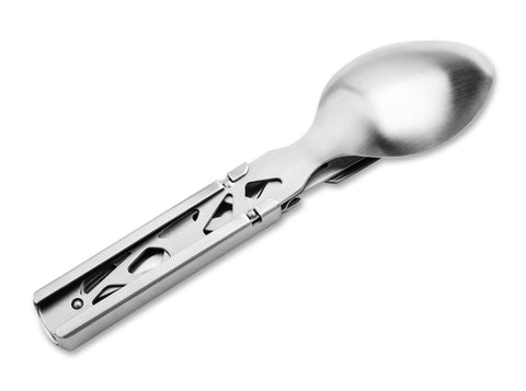 Naturensöhne Campingbesteck Set Edelstahl Messer Gabel Löffel Dosenöffner Böker Plus