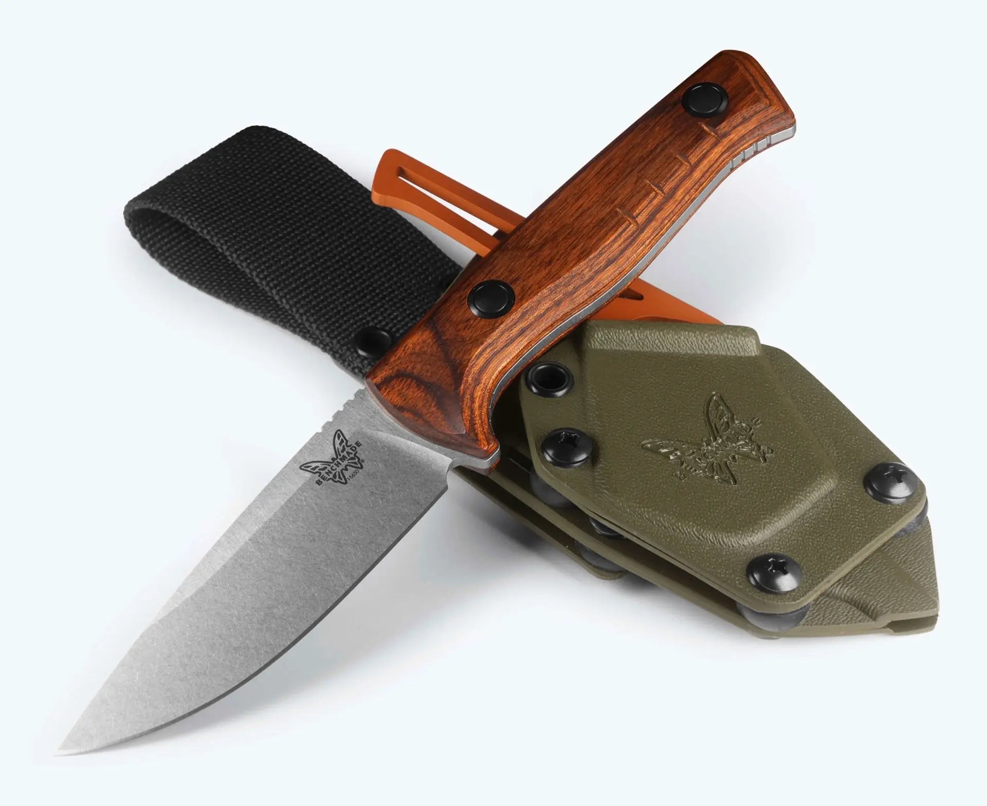 Benchmade 15650-COM SlipRidge Fixed Wood mit Gut Hook