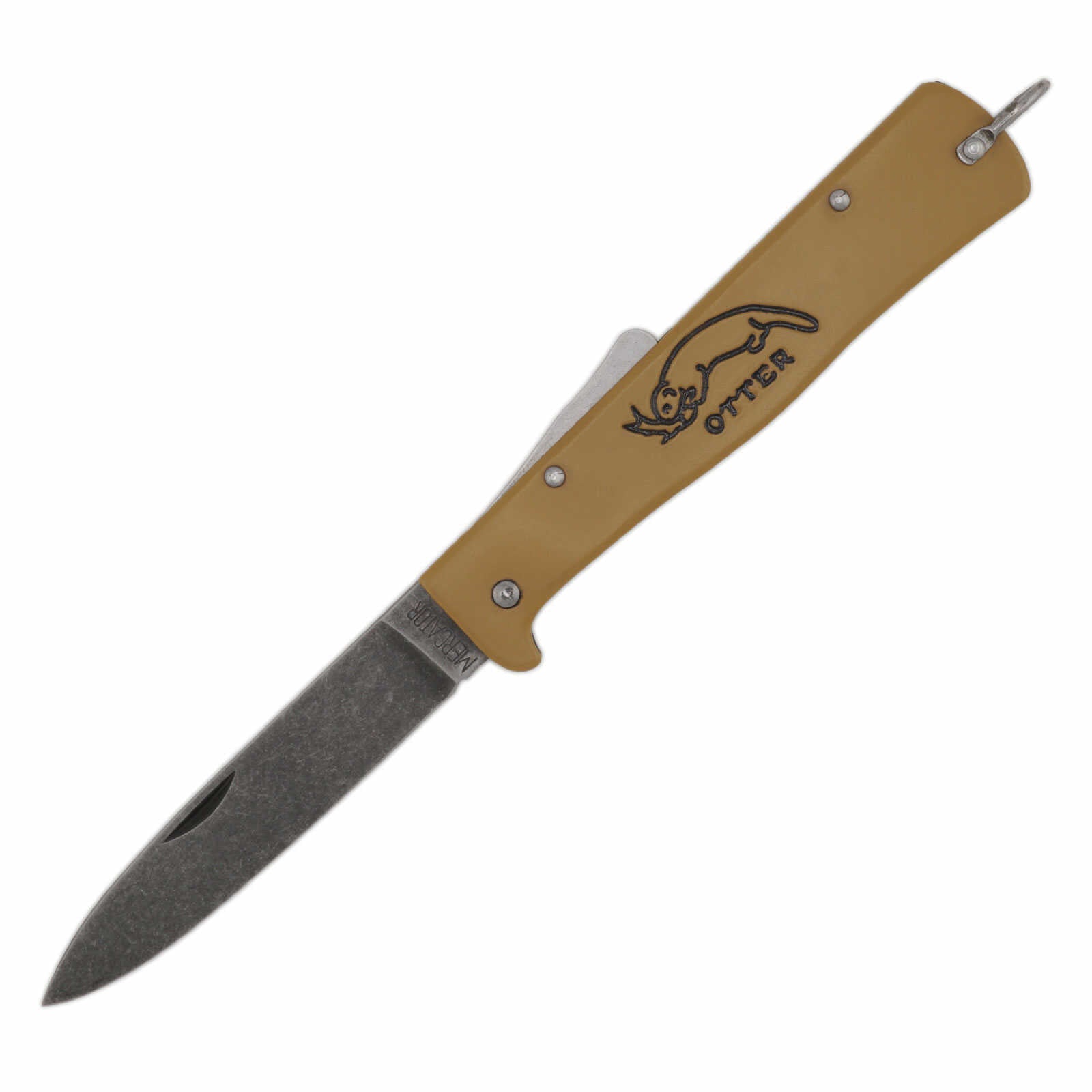 OTTER Mercator Sahara – Klappmesser mit C75 Stone Wash & sandfarbenem Griff, Solingen
