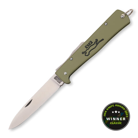 OTTER Mercator K55K Katze Schilfgrün – IWA Knife Award 2023, Black Cat, Solingen