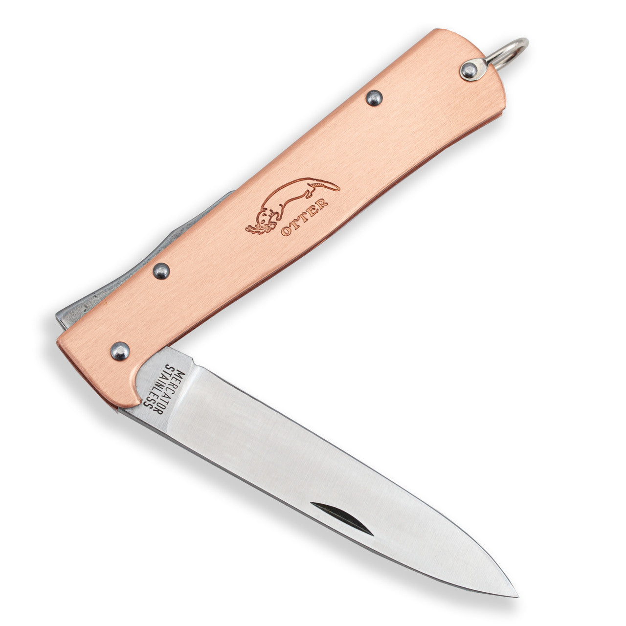 OTTER Mercator Kupfer – Klappmesser mit Kupfergriff, Backlock, §42a konform, Solingen