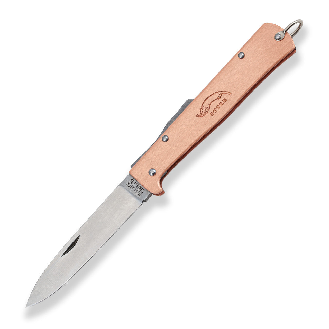 OTTER Mercator Kupfer – Klappmesser mit Kupfergriff, Backlock, §42a konform, Solingen