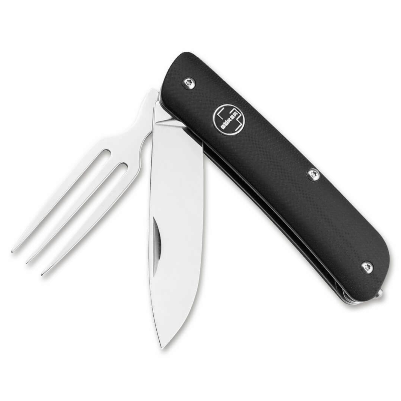 Böker Plus Tech Tool Fork Taschenmesser Gabel Camping Picknick 12C27 Slipjoint G10