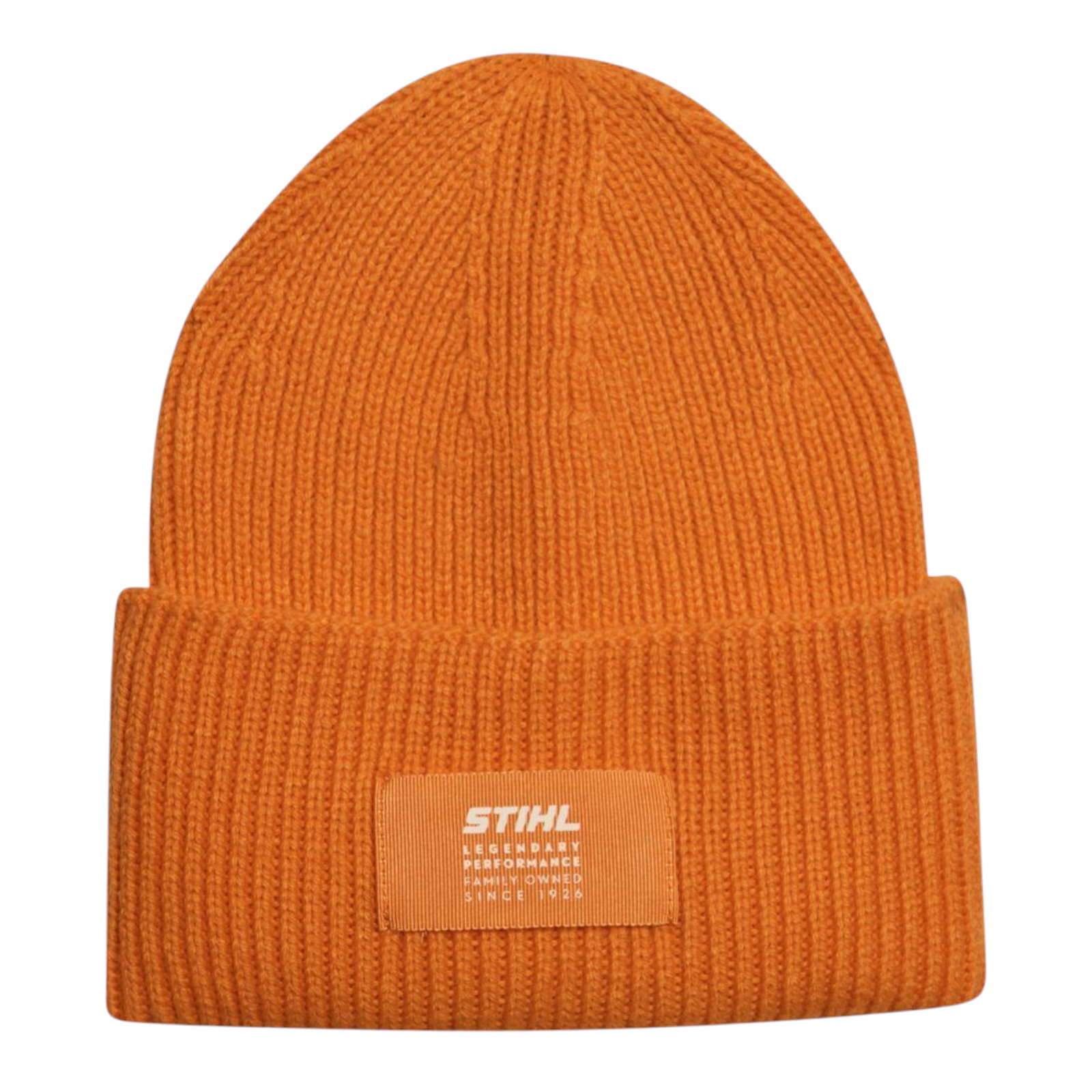 STIHL Beanie Orange Oversized Mütze Strick Outdoor Style Unisex Wintermütze