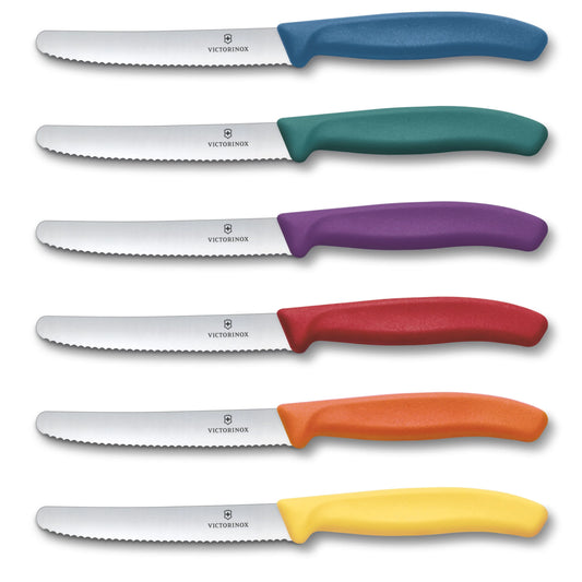 Victorinox Swiss Classic Set 6 tlg. Wellenschliff Tafelmesser Brotzeitmesser Frühstücksmesser Gemüsemesser Victorinox