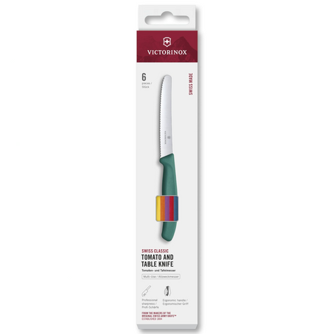 Victorinox Swiss Classic Set 6 tlg. Wellenschliff Tafelmesser Brotzeitmesser Frühstücksmesser Gemüsemesser