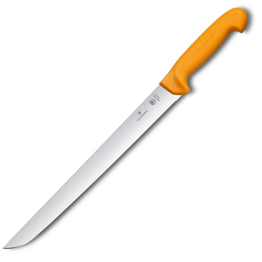 Victorinox Swibo Plätzlimesser 31 cm – Gerade Profi-Klinge, Oranger Griff 5.8433.31 Victorinox