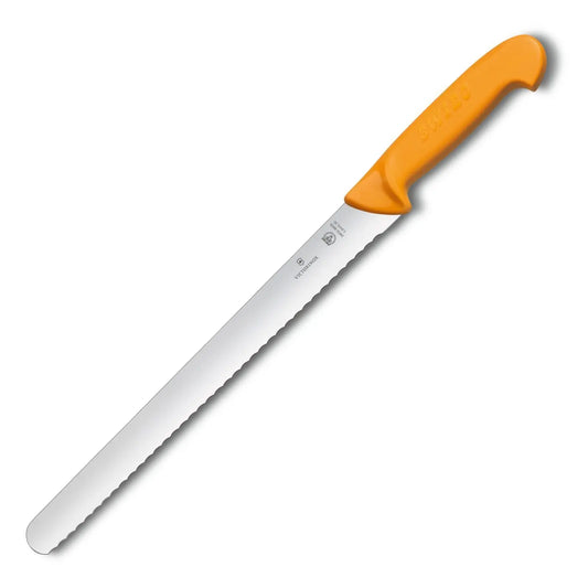 Victorinox Swibo Abspeckmesser 35 cm mit Wellenschliff – Victorinox Profi-Fleischmesser für Metzgerei und Zerlegearbeiten 5.8443.35 Victorinox